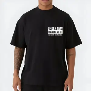 Engagement Gift for Him Fiance T-Shirt, Funny Groom Shirt, Under New Management, Engaged tee Husband To Be, Wedding Shirt Fiance Gifts, Funny Shirt, Casual Streetwear Unisex Apparel