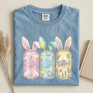 Easter Comfort Colors Shirt, Easter Bunny Shirt, Bunny Easter Soda Shirt, Gift For Easter