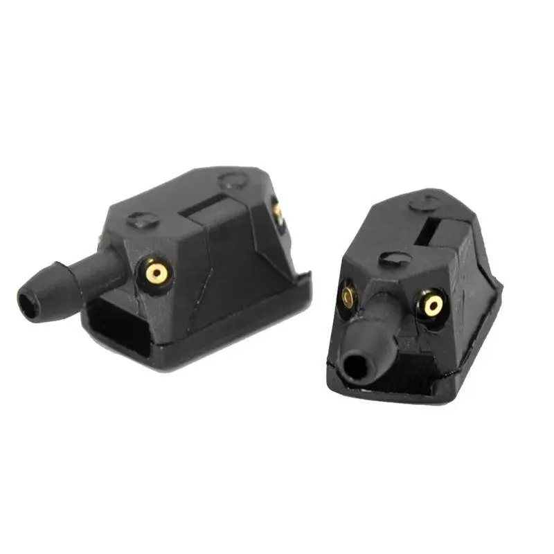 Car Wash Accessory - 2 x Windshield Washer Nozzles, ABS Plastic 4-Way Water Nozzles, Adjustable for 8mm-9mm Arm Jet Vehicles