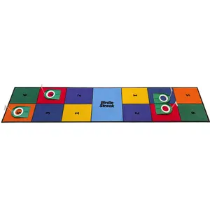 Capture the Cup Golf Putting Mat: Indoor Putting Green with 4 Cups and Target Zones - Portable Golf Training Aid and Putting Game
