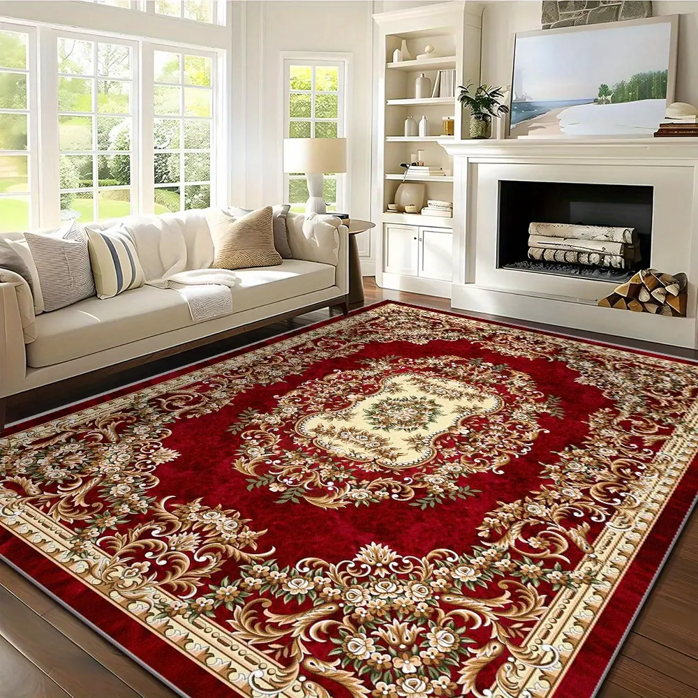 Luxury Minimalist Graphic Carpet - Super Soft Natural Tones, Non-slip Bohemian Style, Comfortable Texture, Indoor Living Room, Bedroom Decor Rugs, Mats