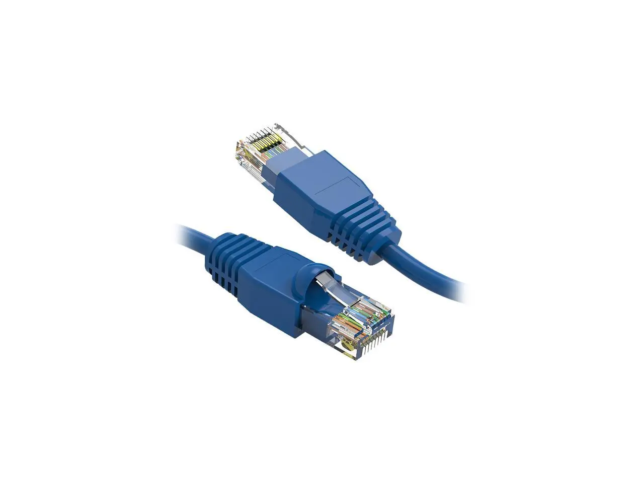 Nippon Labs 50Ft Cat6A UTP Ethernet Network Booted Cable,  24AWG 50 Feet Gigabit LAN Network Cable RJ45 High Speed Patch Cable, Blue, 60CAT6A-50BL