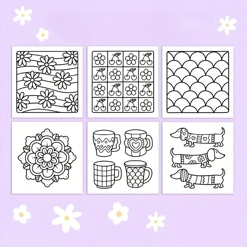 3PCS Coloring Book for Adults and Teens, Super Cute Designs, Hygge Spaces for Relaxation