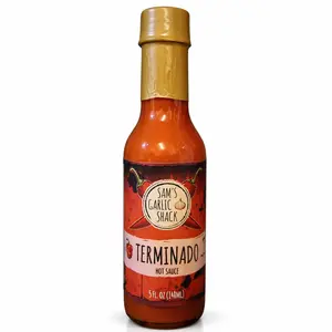 Sam's Garlic Shack Terminado Hot Sauce 5 fl oz 148ml Bold Spicy Tangy Flavor for Burritos and Meals