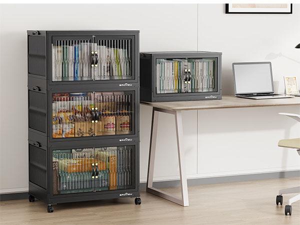 Broview V8 180Qt/240Qt/300Qt Stackable Storage Bins with Lid, Each 60Qt Stackable Storage Bin with Lid, Closet Organizer and Storage Drawer, Collapsible Storage Box with Wheels, Plastic Clothes Storage Cabinet Containers for Home Organization