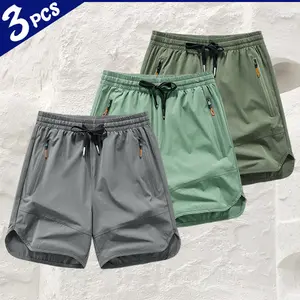 Summer | Outdoor Sports Capri Pants | 3-Pack | Running / Hiking / Commuting | High Stretch Breathable Fabric | Non-Flared | Elastic Waist Wide Leg Design