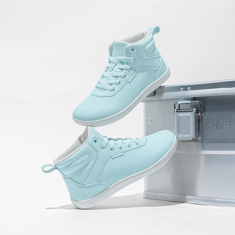 HOBIBEAR City Wide-Fit Shoes for Women, Sports Casual Mid-Cut Leatherette Single Shoes, Solid Color Walking Shoes