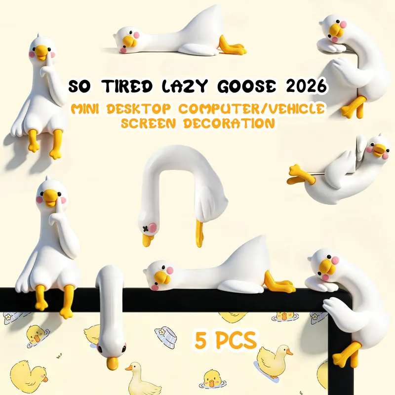 Lazy Goose Playful 3-5-Piece Mini Resin Ornaments Set - Car Accessories Cute, Multiple Pieces Let You Style Freely, Car Dashboard Decor, Office Desk Trinkets, Mini Gifts