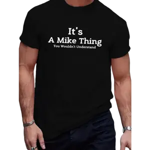 Summer Tshits OF COURSE I'M RIGHT I'M MIKE Gift Idea T-Shirt, Black, Gift for Men Dad Friends, S-XXXL Graphic Graphic Tees Streetwear Casual