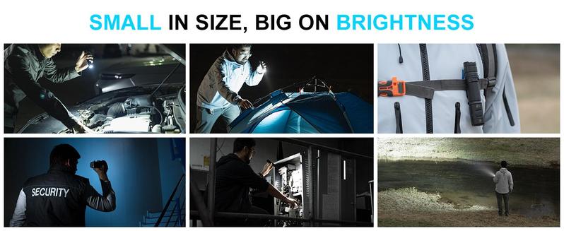 WUBEN C3 1200 Lumens EDC Portable Outdoor Flashlight with Strobe, USB-C Rechargeable, 6 Modes, Long Battery Life, Waterproof – Perfect for Camping, Emergencies, Hiking, Outdoor Use, TiktokShopBlackFriday