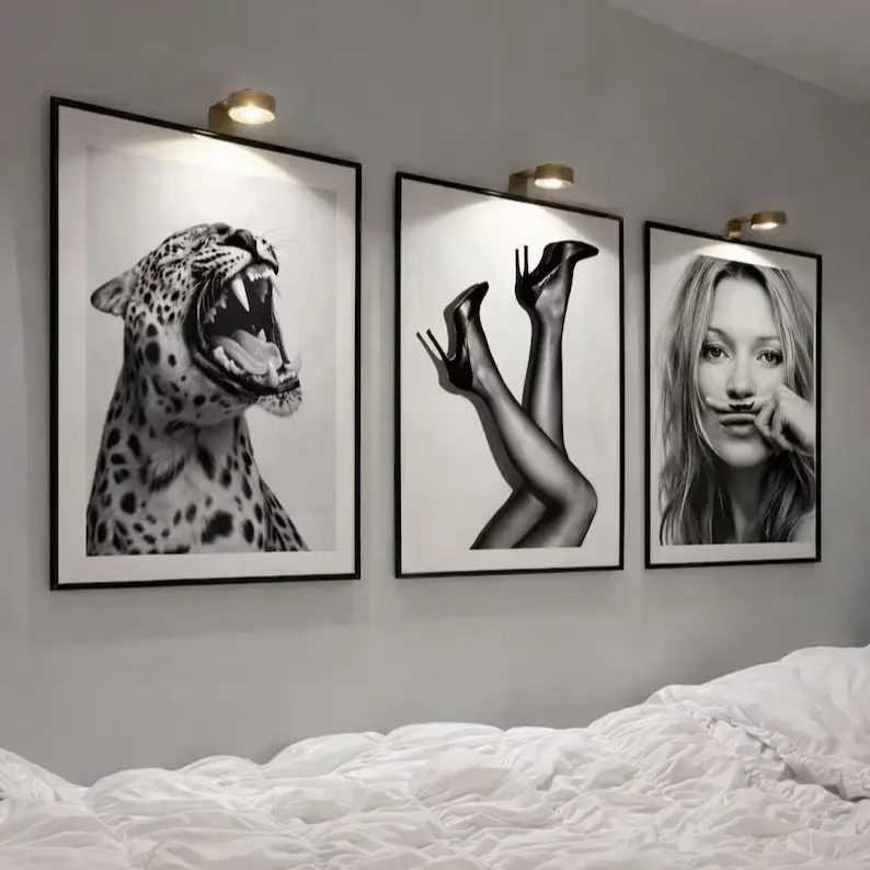 3 Vogue Inspired Wall Art Modern Chic Digital Download Minimalist Magazine Style Decor Black & White Fashion Posters