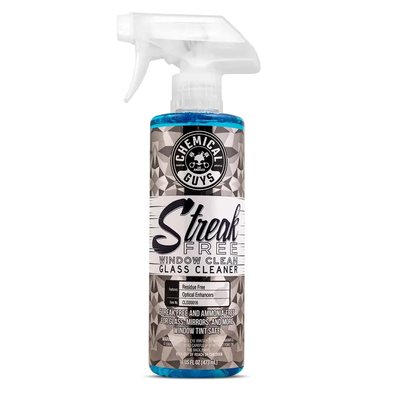 Chemical Guys Car Glass Cleaner - Automotive Streak-Free Windshield Spray, Residue-Free Surface Cleaner for Window Care with Oil & Grease Lift, Formaldehyde (Gas) Removal