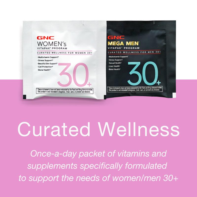 2 Boxes of GNC 30+ Vitapak, Curated Supplements for Women/Men 30+, 5-IN-1, Multivitaimin, Stress&Bone Support, Skin&Cell Protection, Liver Health, Overall Wellness, 30 Count, Healthcare, Edible, Dietary Supplement, Vitamin, Jumpstart