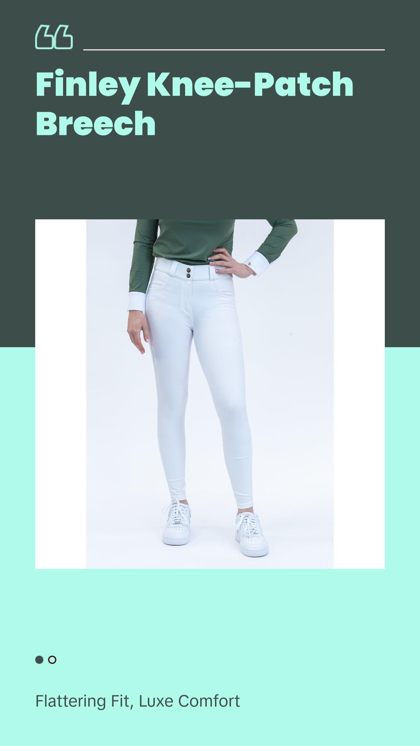 The Finley Knee-Patch Breech in Classic White