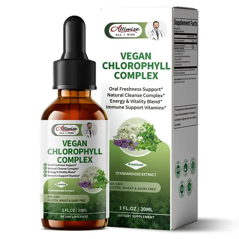 ALLIWISE Chlorophyll Liquid Drops 200mg - Supports Immune Health, Internal Cleansing ALLIWISE Chlorophyll Liquid Drops 200mg - Supports Immune Health, Internal Cleansing