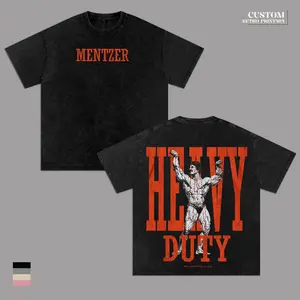 Mike Mentzer Heavy Duty Bodybuilding Pump Cover Oversized Gym T-Shirt – Vintage Washed Workout Graphic Tee, Heavyweight Cotton Muscle Training Shirt, Aesthetic Gym Fitness Streetwear Summer Gift
