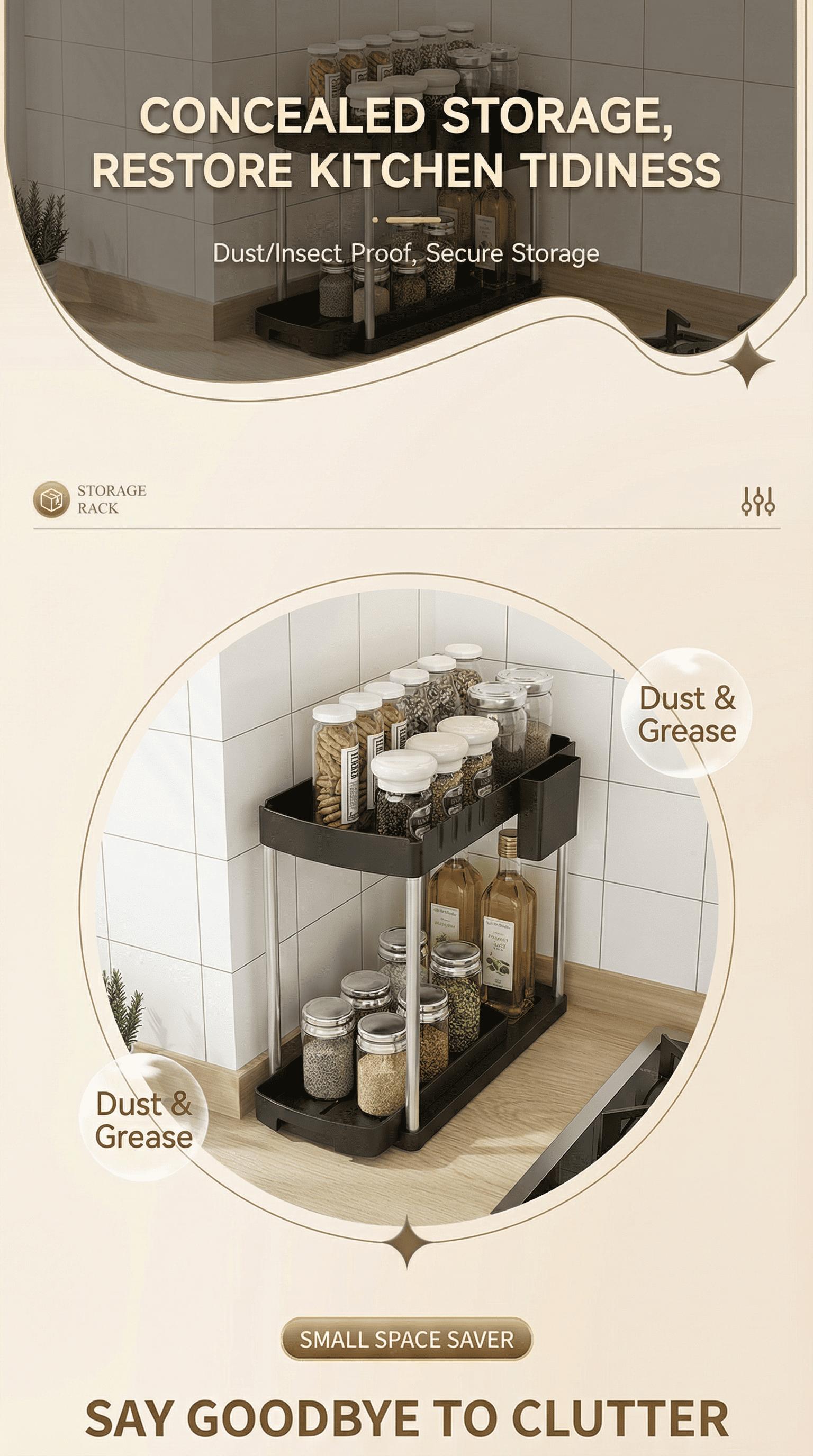 2026 Upgraded 2-Tier Metal Storage Rack – Heavy Duty Space-Saving Organizer with Reinforced Frame & High Load Capacity, Multi-Purpose Shelving Unit for Kitchen, Bathroom, Under Sink, Garage & Pantry Organization 2026 Upgraded 2-Tier Metal Storage Rack – Heavy Duty Space-Saving Organizer with Reinforced Frame & High Load Capacity, Multi-Purpose Shelving Unit for Kitchen, Bathroom, Under Sink, Garage & Pantry Organization