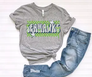 Seahawks Checker and Stars DTF