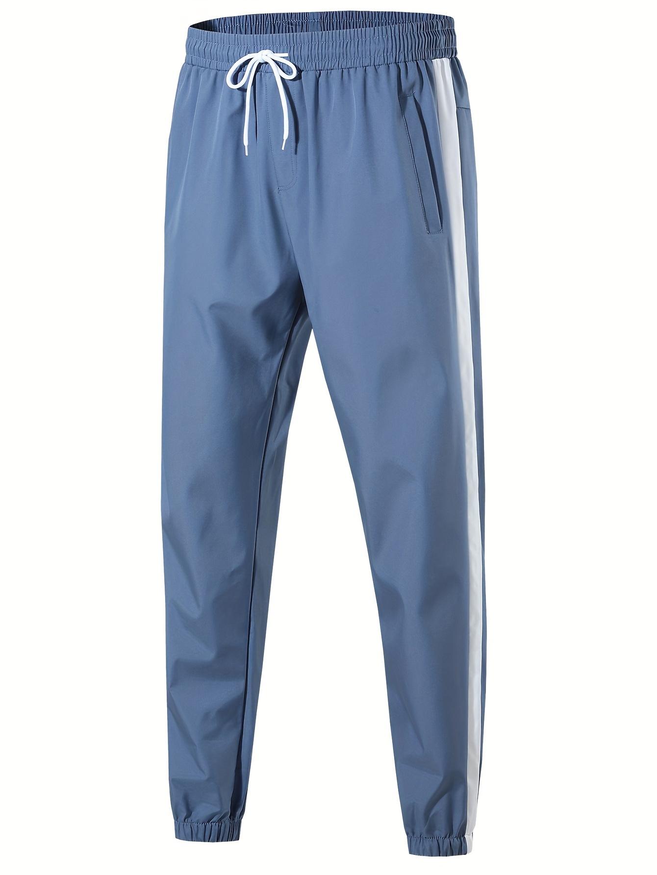 Men's Retro Color Block Splicing Sports Set Zipper Hoodie Combination, Streetwear