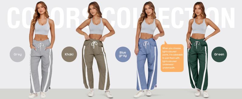 UANEO Loose Barrel Pants for Women Quick Dry Lightweight Hiking Travel Workout Running Comfy Lounge Pants with Pockets