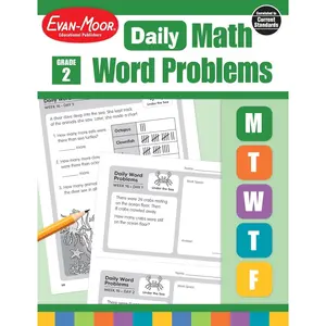 Evan-Moor Daily Word Problems Workbook for Grade 2