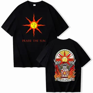 Dark Souls Praise The Sun T-shirt Man Women Harajuku O-neck Summer Casual Shirt