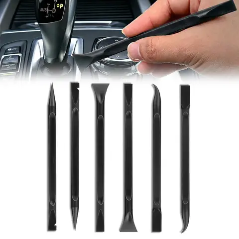 6-Pcs Durable Material Car Detailing Pick Set, Non-Scratch Automotive Cleaning Tool for Living Room, Kitchen, Office, RV, Narrow Spaces/Gaps, Interior/Exterior Use to Remove Stickers, Labels, Oil Stains, Bathroom