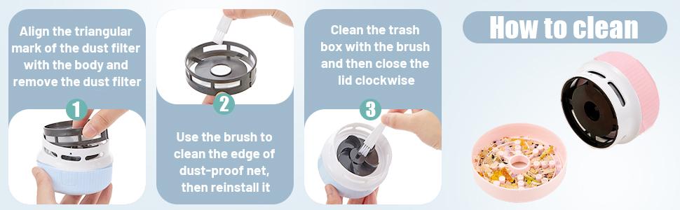 Portable Mini Desktop Cleaner, Handheld Keyboard Cleaner Mini Handheld Cleaning Tool for Home Office Desktop accessories,handheld vacuum cleaners,art beadsdebris cleaners, home and car dust collectors, compactdesktop cleaners