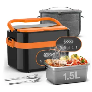 Self-Heating Lunch Box, Rechargeable Portable Food Heater, Cordless Heated Lunchbox, Easy & Convenient for Meal Prep, Thermal Lunch Boxes Ideal for Office, Travel, Car, Picnic & Outdoor Use