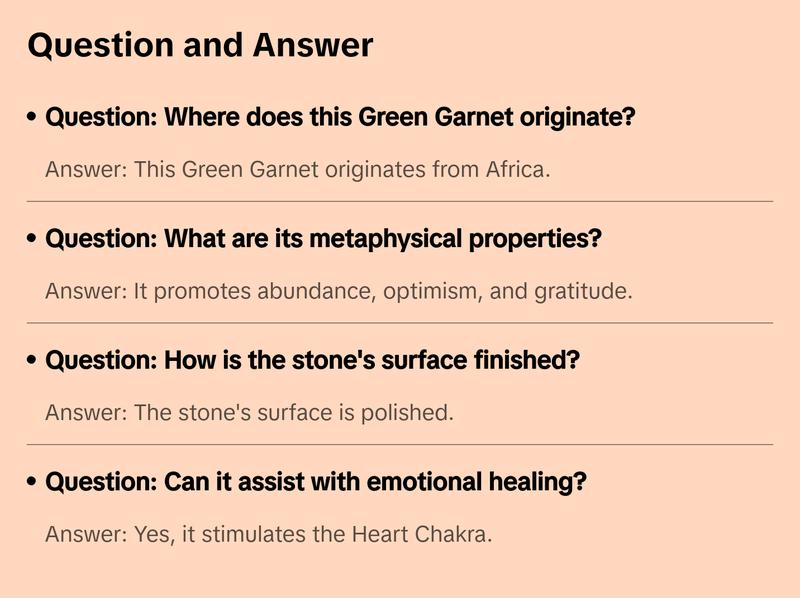 New Moon Beginnings Green Garnet Stone Slice - Natural Green Color, Round Shape, Ideal for Gem Collecting