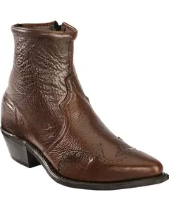 Abilene Men's Western Wingtip Zipper Boot Snip Toe - 6445S