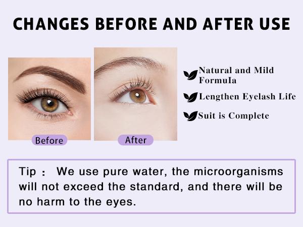 B&Q Clean & Remove Kit l for Eyelash Extension Cleanser for Extensions Makeup Makeup Remover