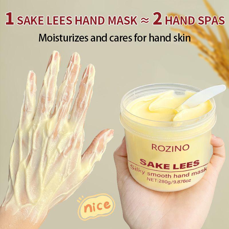 Rozino Sake Lees Silkysmooth Hand Mask - 280g Silky Smooth Formula for Hand Skin Care & Moisturization