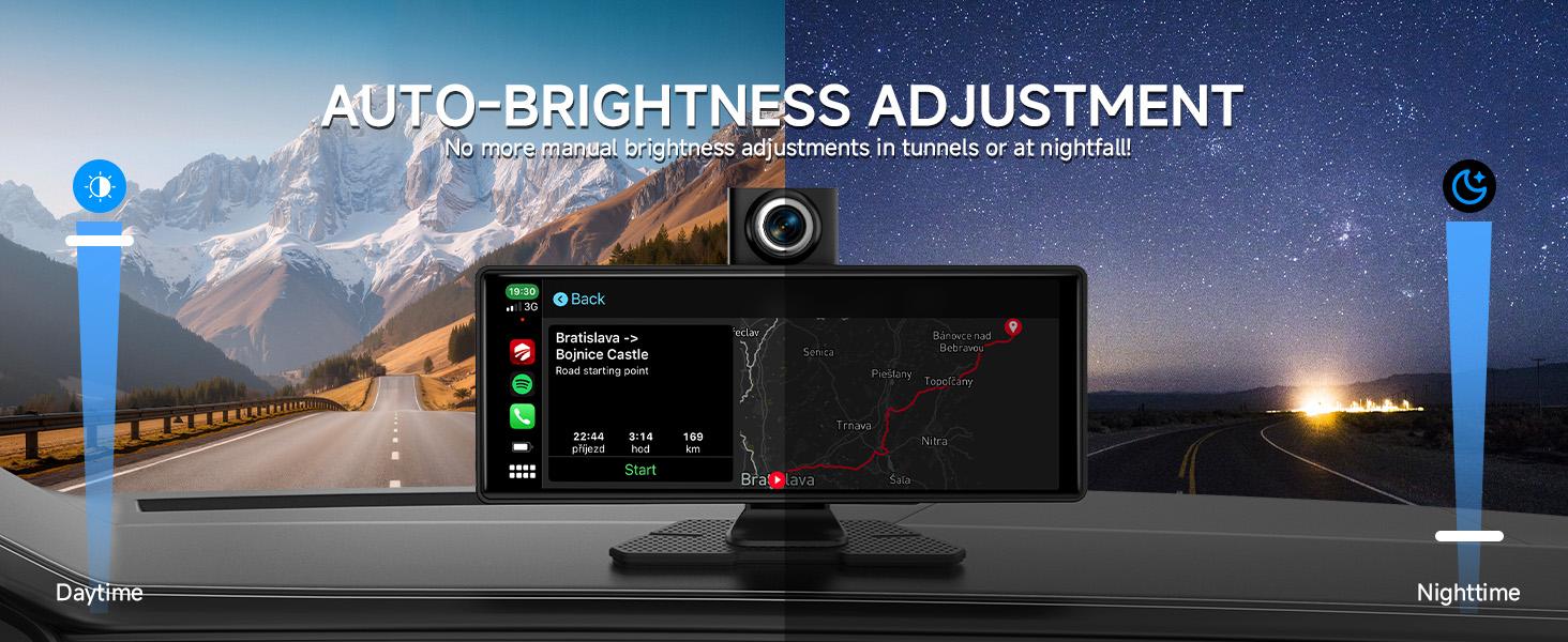 2026 Latest Model 10.26 Inch 4K Ultra HD Portable Car Stereo with Wireless Carplay screen, Carplay Radio touchScreen,Car Video Player，Vehicle Car Entertainment Player, Gifts for Men, Gifts for Boyfriend, Car Accessories, Men Gifts