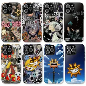 Soul Eater Phone Case Evans Crona Make Albam Black Star Tsubaki Death the Kid Manga Anime, Anime Vintage Special Cover Case for iPhone 17 16 15 14 13 12 11