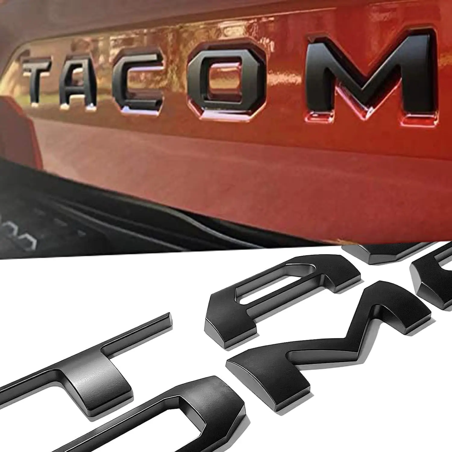 3D ABS Tailgate Letters Decal for 3rd Gen Tacoma 2016-2026, Automotive Decals Car Accessories with Strong 3M Adhesive, Vehicle Exterior Decoration, Vehicle Decoration