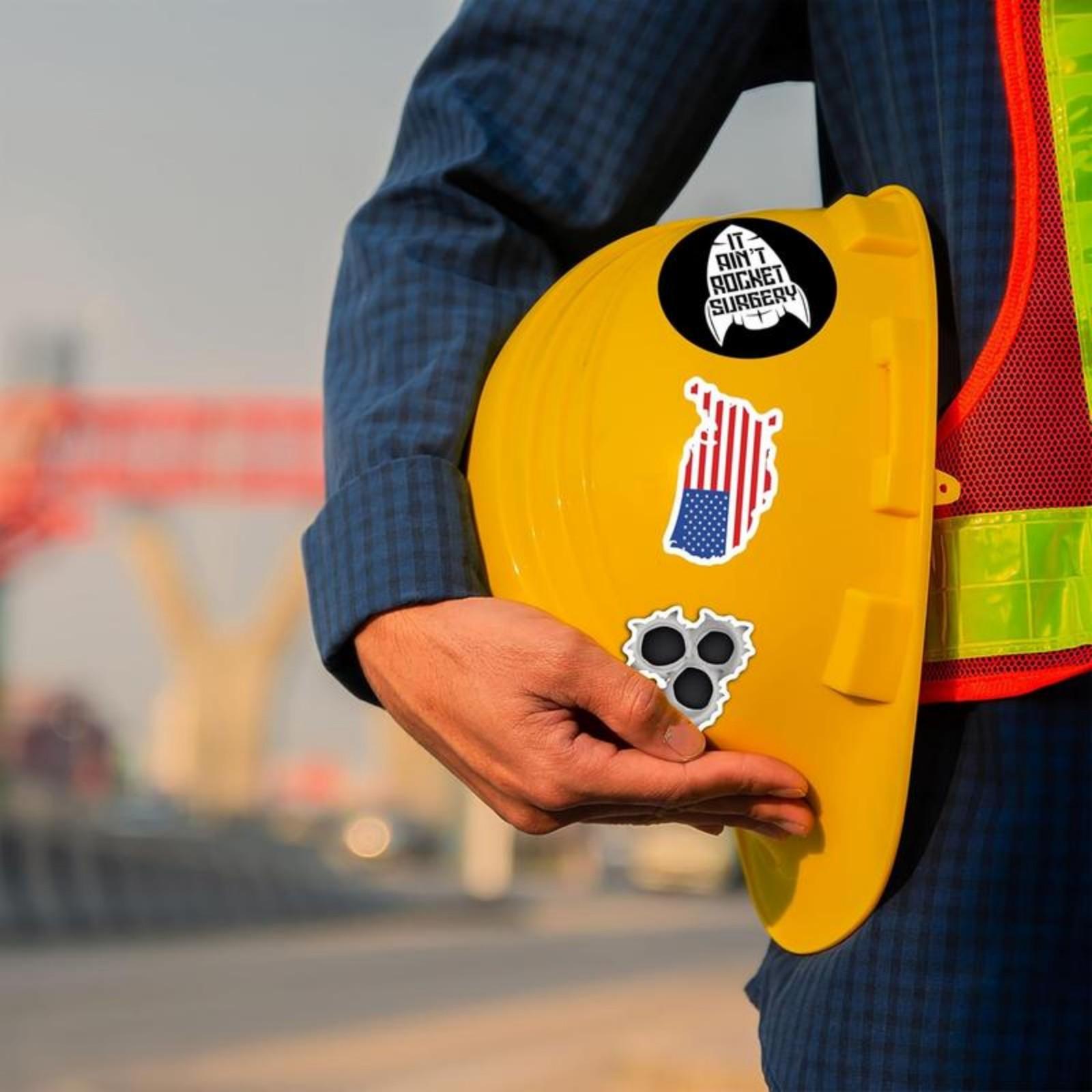 150 Pcs Funny Hard Hat Stickers for Adults,Tool Box,Helmet,Blue Collar Stickers,Prank Meme Vinyl Waterproof Decal for Mechanics,Electricians,Union,Military,Construction