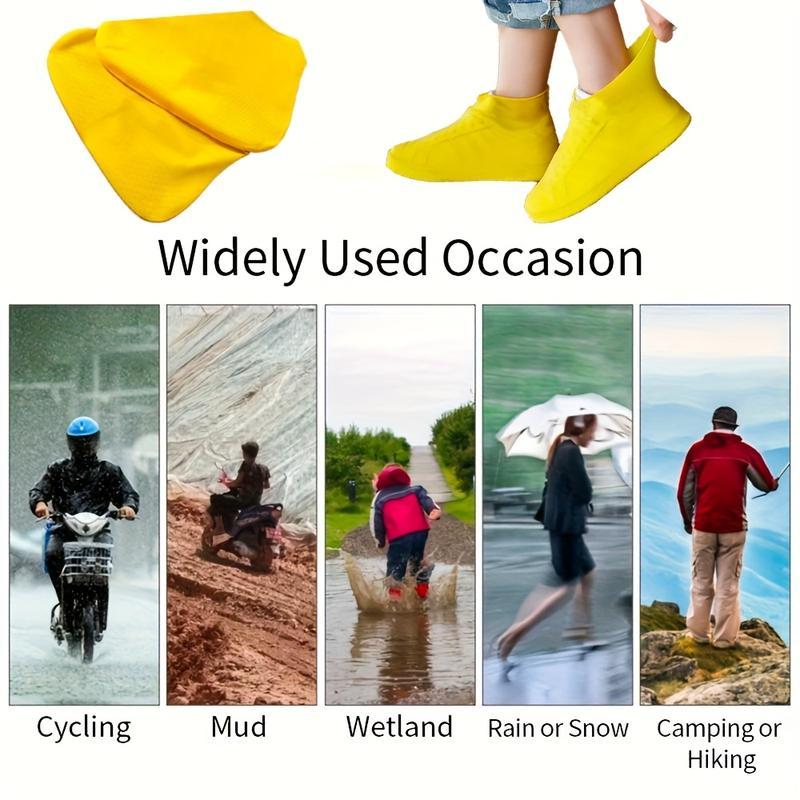 Outdoor Latex Rain Boots Waterproof Shoe Cover That Can Be Reused For Rain Prevention. Multiple Colors To Choose From, Durable