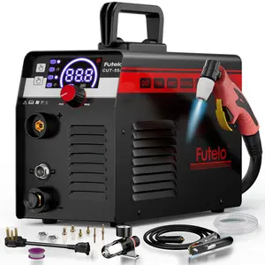 Futelo CUT-55A Plasma Cutter - Pilot Arc High-Frequency Plasma Cutting Machine, 110/220V Dual Voltage IGBT Inverter, 1/2" Clean Cut, 2T/4T, For Beginner DIY