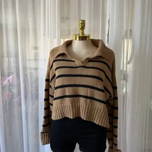 Cropped 100% cotton sweater