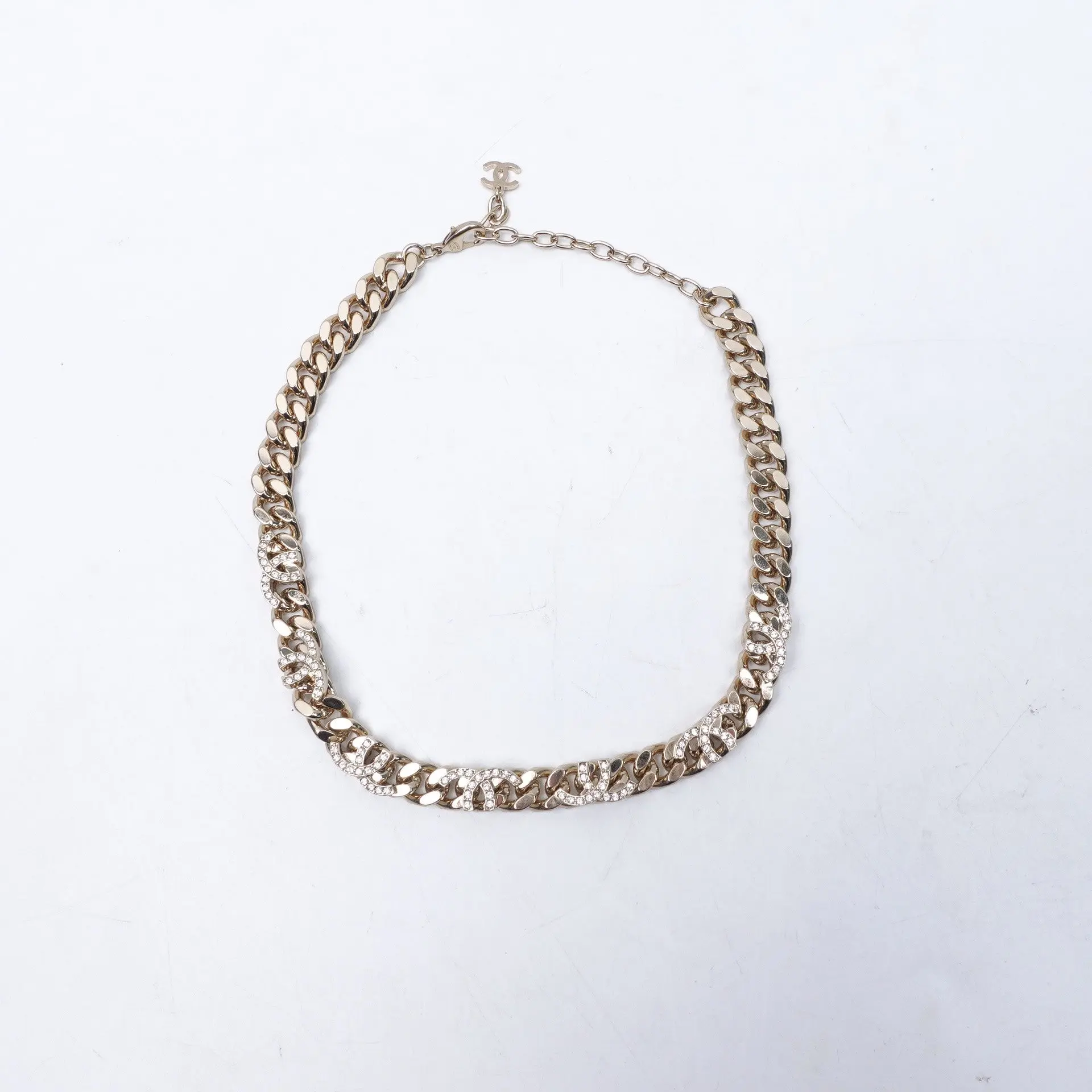 Pre-owned CHANEL Gold Tone Chain Necklace T10427772