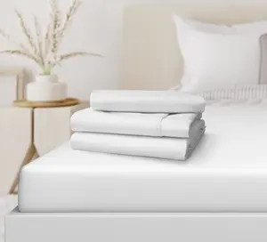 Rifz Textiles GDB Collection GDB608014-T210 Queen Fitted Sheet, 6 PK, White Polyester-Modal Blend, Wrinkle Resistant, Breathable, Fade Resistant, Pilling Resistance