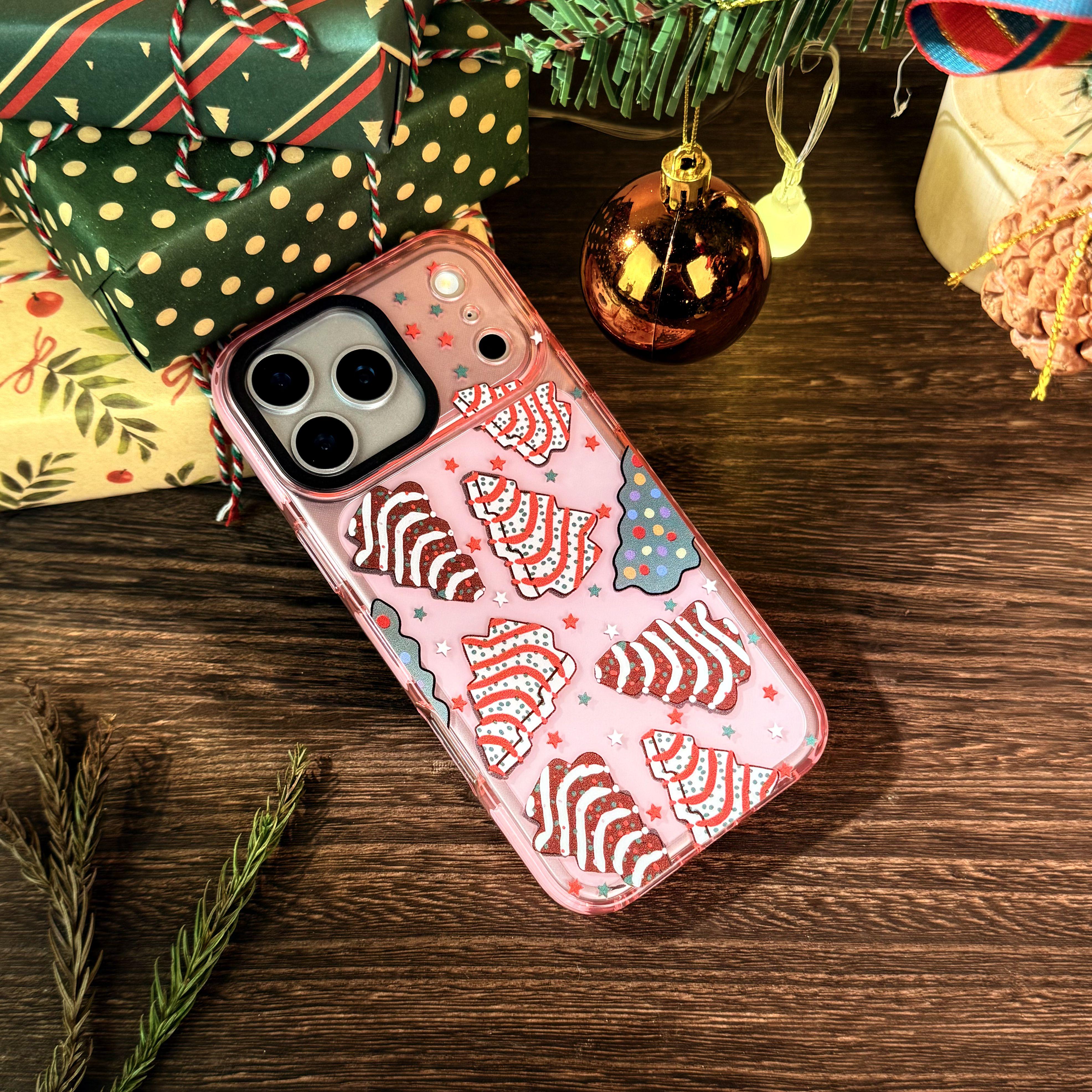 Christmas Tree Phone Case for iPhone 17Pro Max Air 16 15Plus 14 13 12 11, Two-color TPU, Shockproof Drop, Protection Durable, Christmas Gifts for Girls.JL28