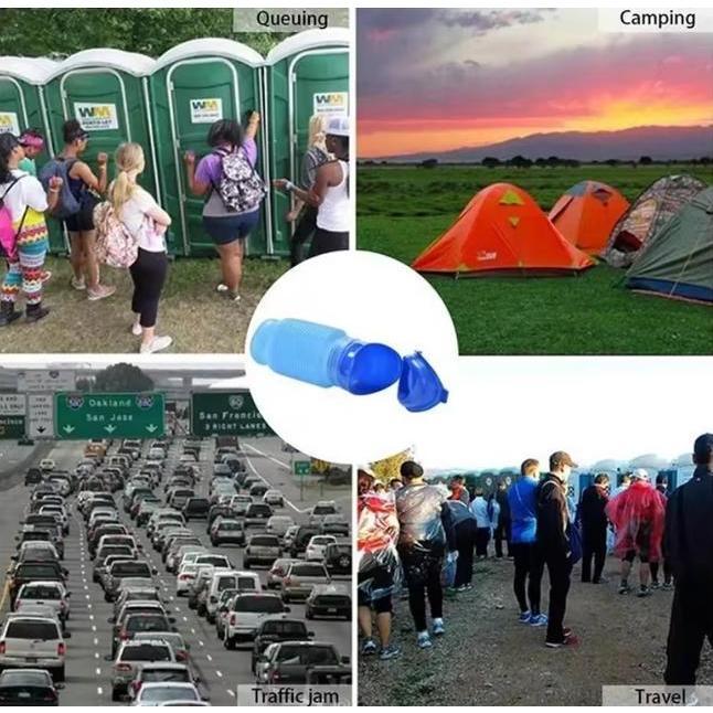 Urinal Car Urinal Bucket 750 ML Portable Reusable Shrinkable Standing Urine Leak Feature for Travel Camping Outdoor Use Adult Model 750ML