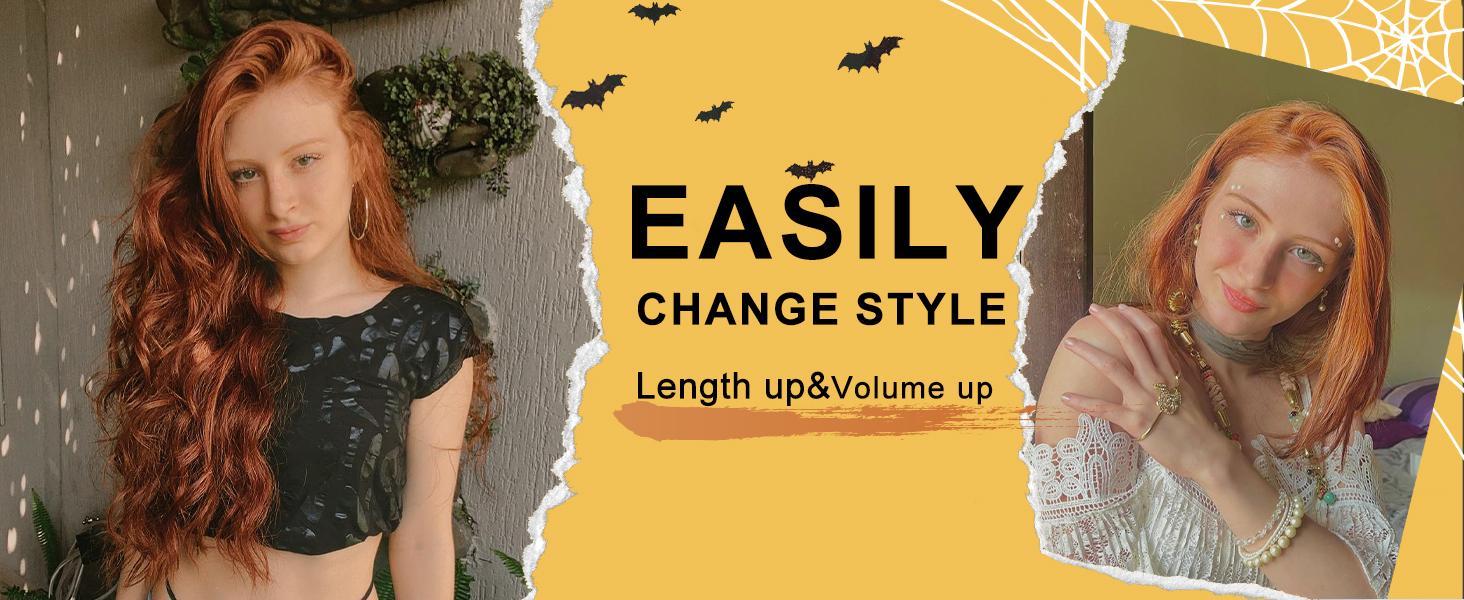 AISI HAIR Clip in Long Wavy Synthetic Hair Extension 4PCS 20 Inch Thick Hairpieces Hair for Women Girls natural hair Black Brown Curly Afro Curly Box Braids