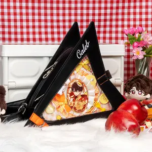 The Junco Caleb Love and Deep Space Ita Bag: Original 3-Way Square Display Tote, Clear Window Crossbody for Enamel Pins & Charms, Aesthetic Anime Shoulder Bag for School & Conventions