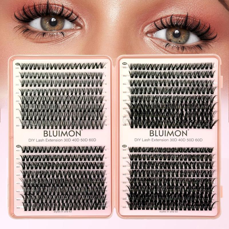 640 Pcs Lash Clusters Kit, Eyelash Clusters Individual Lash Extension Kit D Curl Fluffy Wispy False Eyelashes Extensions Thin Band with Bond Seal Tweezers Brush Removers (30D+40D+50D+60D KIT 8-16mm) 640 Pcs Lash Clusters Kit, Eyelash Clusters Individual Lash Extension Kit D Curl Fluffy Wispy False Eyelashes Extensions Thin Band with Bond Seal Tweezers Brush Removers (30D+40D+50D+60D KIT 8-16mm)