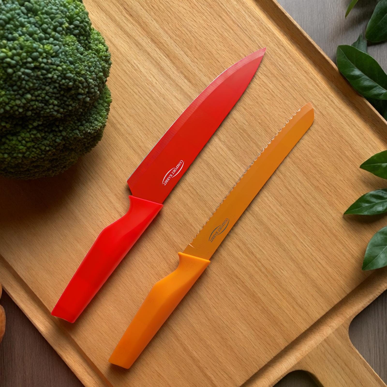 6-Piece Black Professional Kitchen Knife Set This set of knives features sharp blades and ergonomic handles, including ultra-sharp meat knives, perfect for professional chefs. Block Cutting Kitchenware Home Stainless Steel