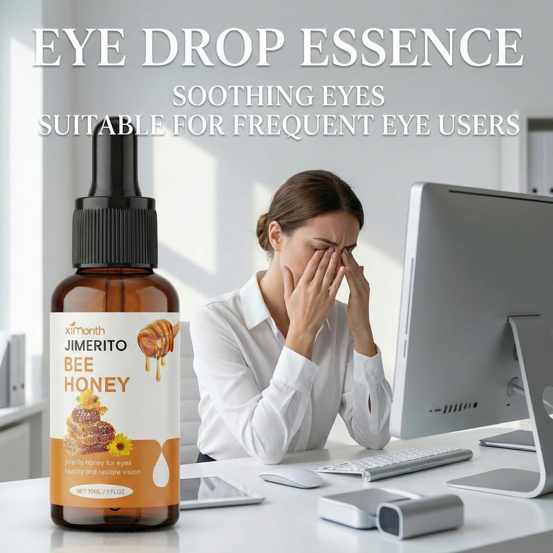 Bee Honey Eye Drops Refreshing Moisturizing Soothing for Dry Astringent Eyes Natural Fast Acting Daily Care 30mL Eyedrops