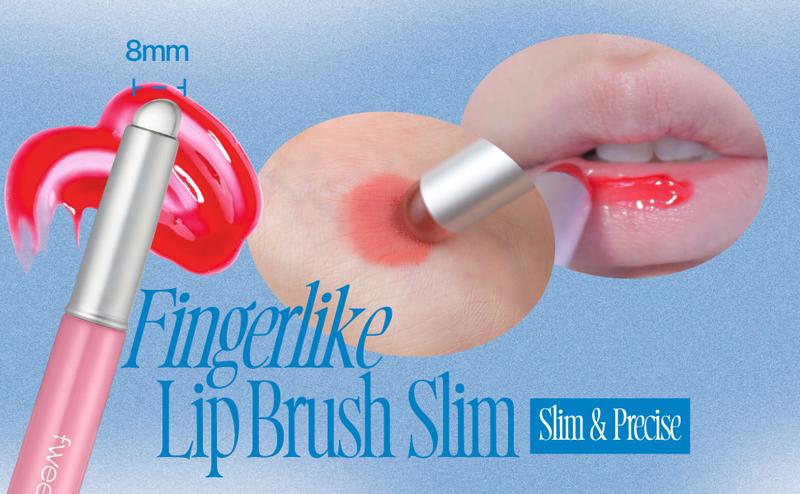 (2 Mini versions) fwee Silicone Makeup Brush | Multi-Use Applicator with Soft Silicone Tip & Portable Cap | Travel Makeup Brush with Lid for Lips, Blush, Contour and Face